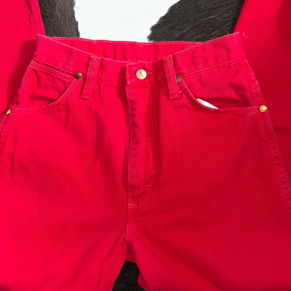 Red vintage wrangler jeans